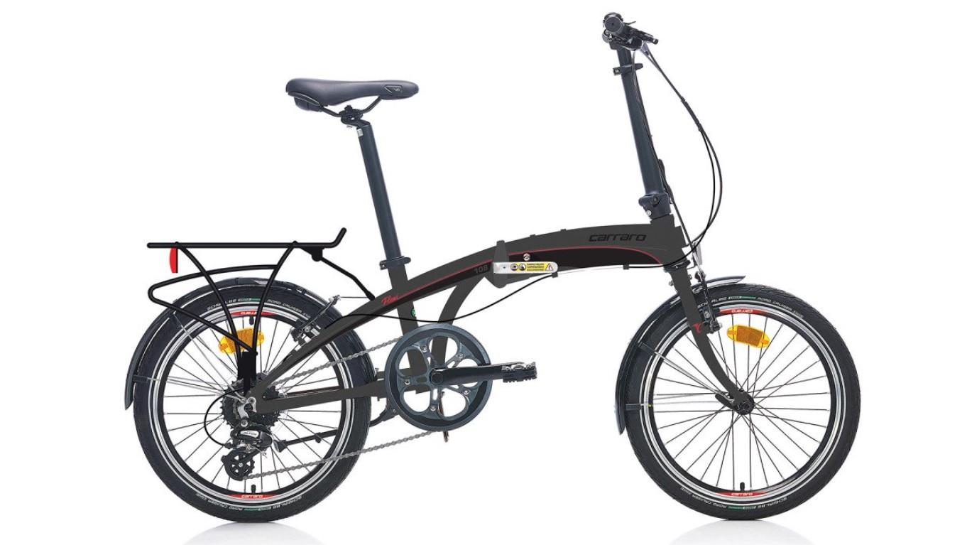 Carraro Flexi 108 V-fren 20"Jant 8 Vites Katlanır Bisiklet Siyah Kırmızı