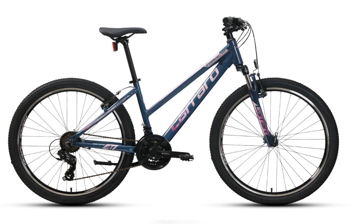 Carraro Force 601 V-fren 26" Jant 21 Vites 38 Kadro Kadın Dağ Bisikleti Lacivert Pembe Beyaz
