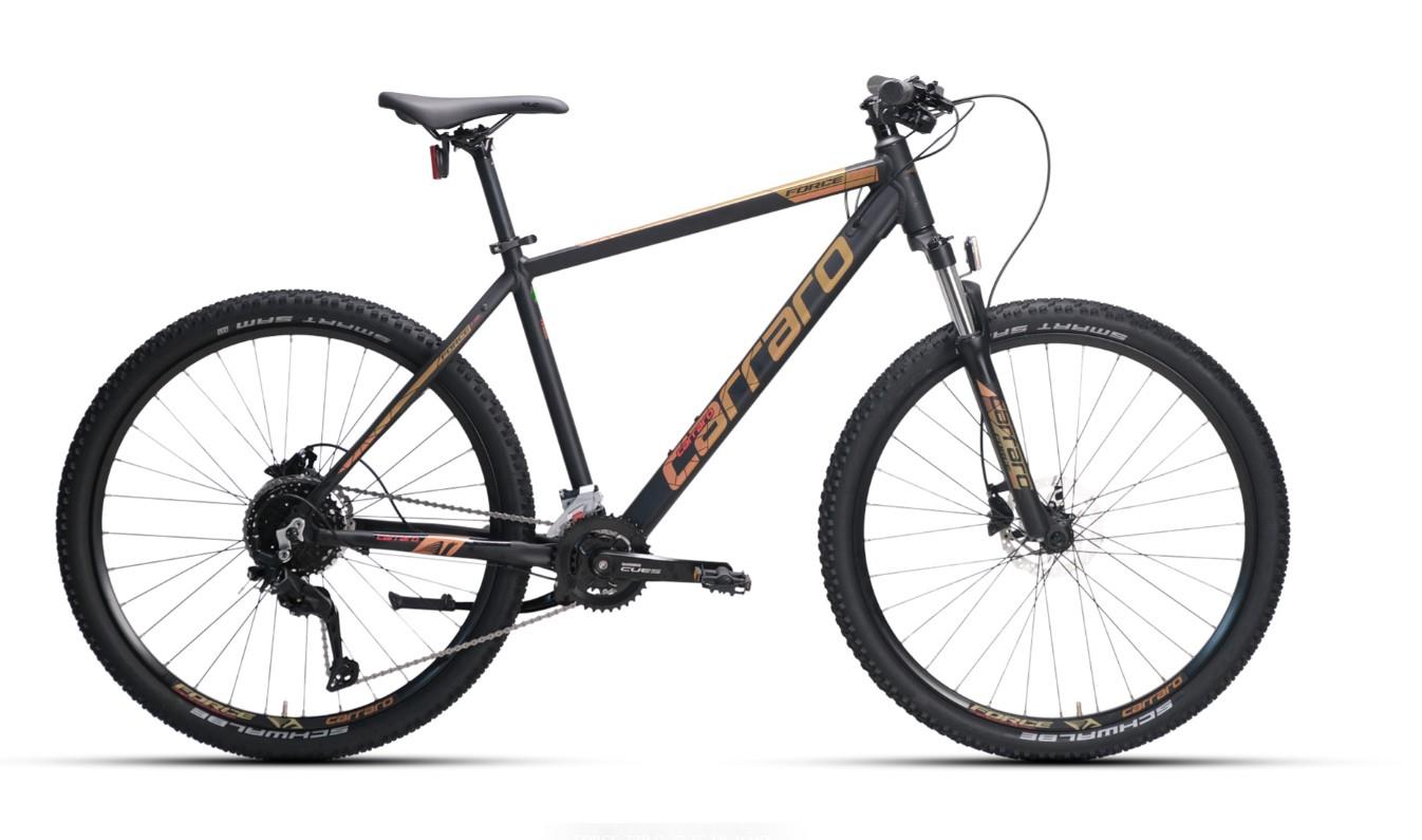 Carraro Force 770C 27,5" Jant 18 Vites 48 cm Kadro Hidrolik Disk Erkek Dağ Bisikleti Mat Siyah Altın Bakır