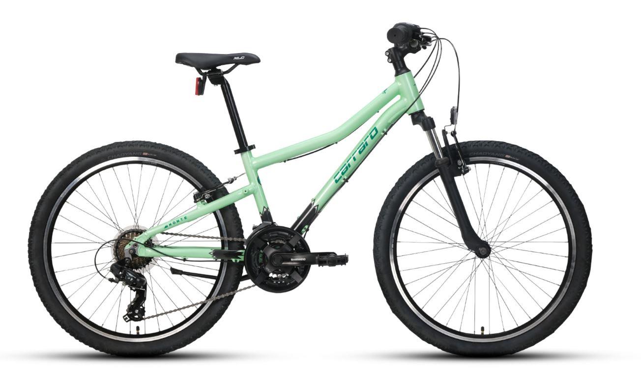 Carraro Monte 240 V-Fren 24" Jant 21 Vites 32 Kadro Dağ Bisiklet Pastel Yeşil Siyah