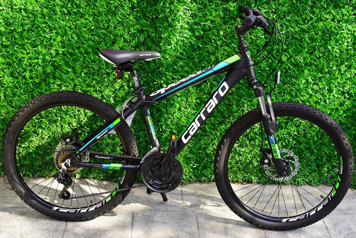 Carraro Speed 241 360H 24"Jant 21 Vites Mekanik Disk Fren Dağ Bisikleti Mat Siyah Yeşil Mavi