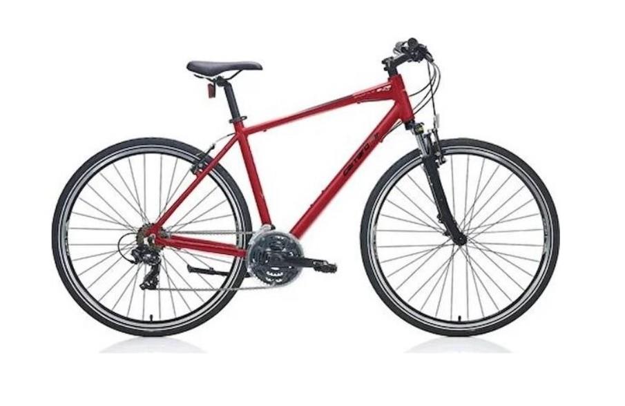 Carraro Sportive 220 28" Jant 21 Vites Erkek Şehir Bisikleti Mat Krom Kırmızı Siyah