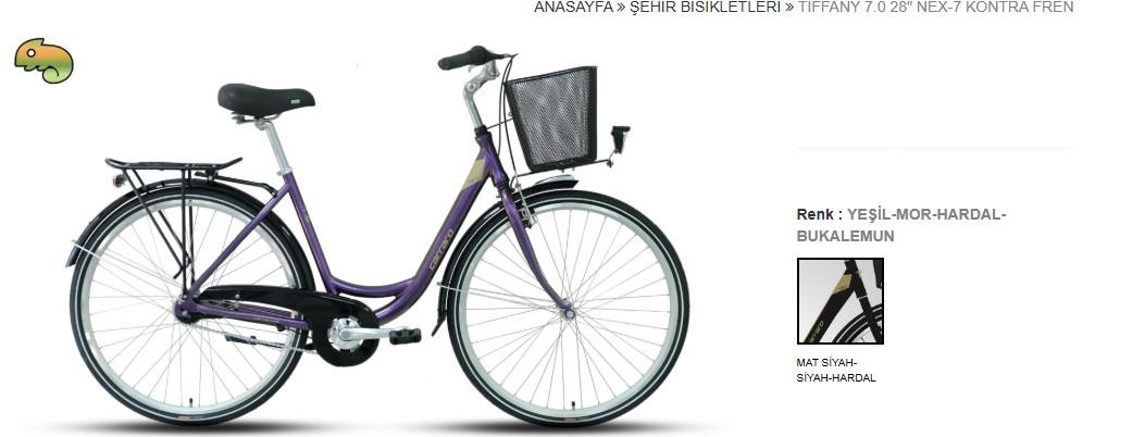Carraro Tiffany 7.0 28"Jant 50 Cm 7 Vites Kontra Fren Şehir Bisikleti Mat Siyah Hardal (Bukalemun)