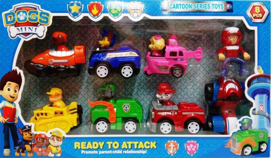 Dogs Mini Figür Seti - Paw Petrol 9 Parça Figür Seti - Çek Bırak