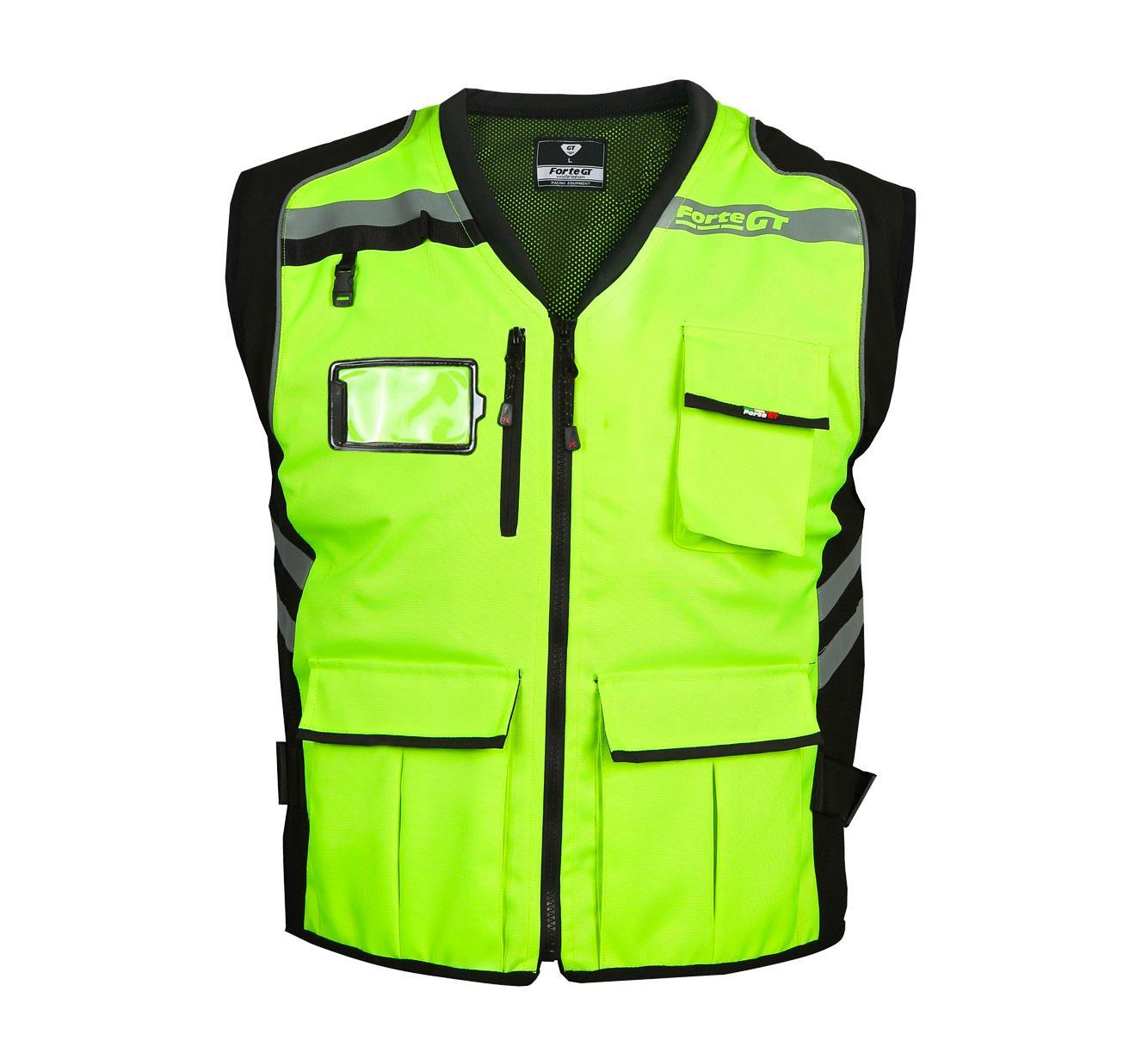 Forte Gt Xbyc 1188 Motosiklet Reflektif Yelek 3 Adet Kargo Cepli Rüzgar Geçirmez 5XL Beden
