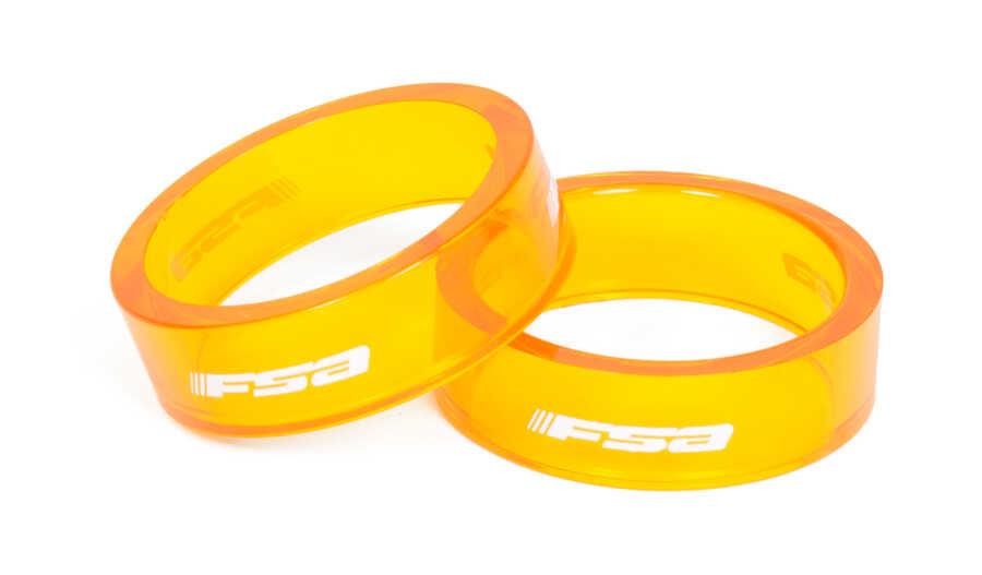 FSA Bisiklet Maşa Yatak Yüzüğü 5mm 1.1/8" Transparan Spacer Portakal (Paketi 10luk)