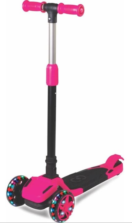 Furkan Toys Cool Wheels Tulpar 4+ Yaş Işıklı Katlanabilir Scooter Pembe