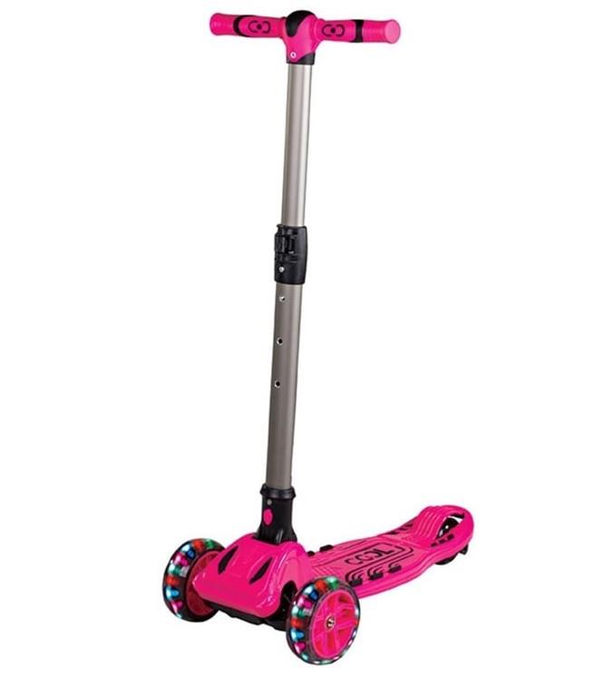 Furkan Toys Cool Wheels Led Işıklı Maxi Yükseklik Ayarlı Scooter Pembe