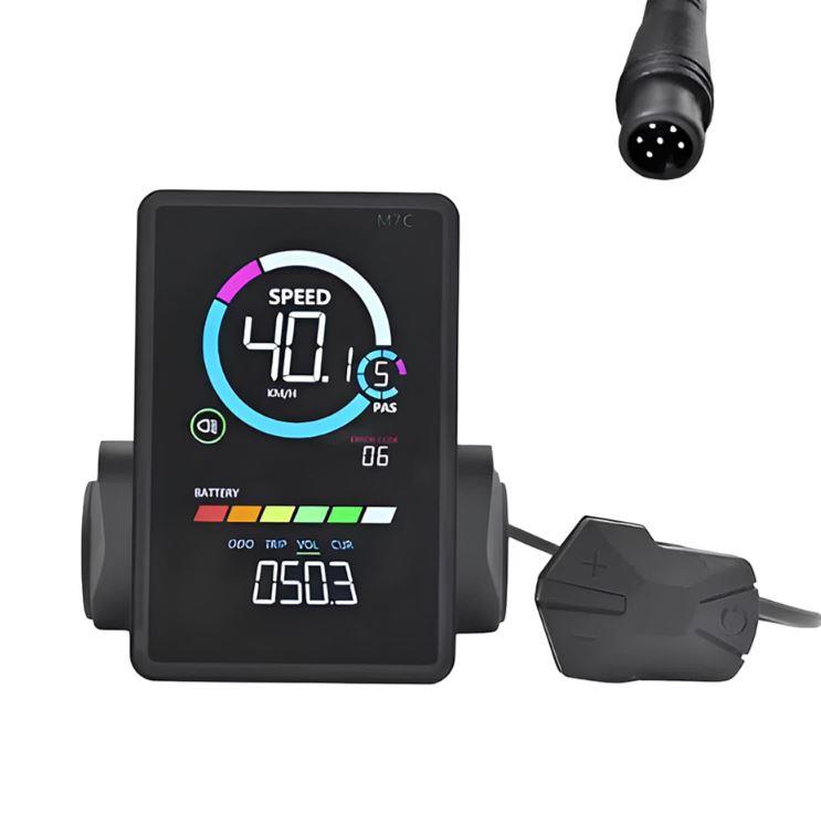 E-Bike Ekran - M7C-2 Ekran, 6 Pin, Renkli, RKS Uyumlu elektrikli bisiklet ekranı 6 pinli