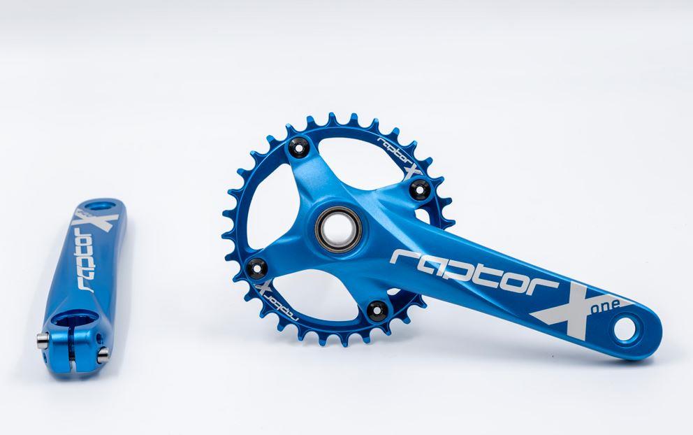 Raptor A28Z-AS322 32T 170 mm Tek Yaprak Aynakol Seti Göbek+Aynakol+Yaprak Bisiklet Krank Seti Mavi
