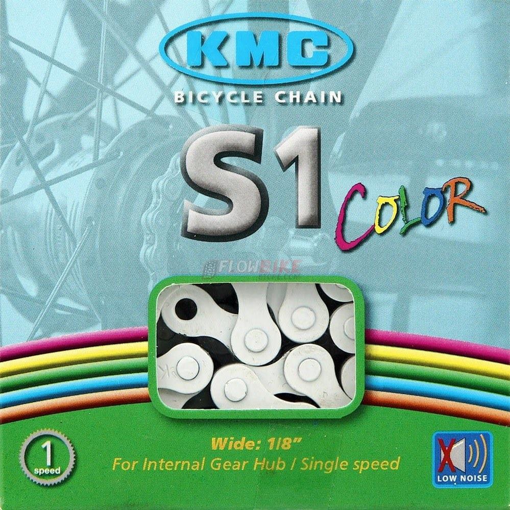 KMC Zincir S1 x 112LBEYAZ Kutulu Single Speed Beyaz Zincir