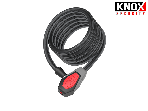 Knox 185cmX12mm Yüksek Güvenlikli Bisiklet Kilidi Anahtarlı