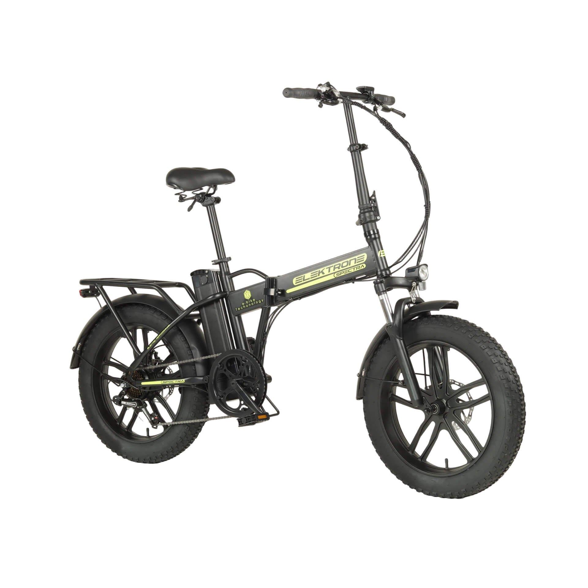 Kron Elektron Spectra 20 Jant Katlanabilir 36 Volt 10.4 Ah Elektrikli Fatbike Bisiklet Siyah Sarı