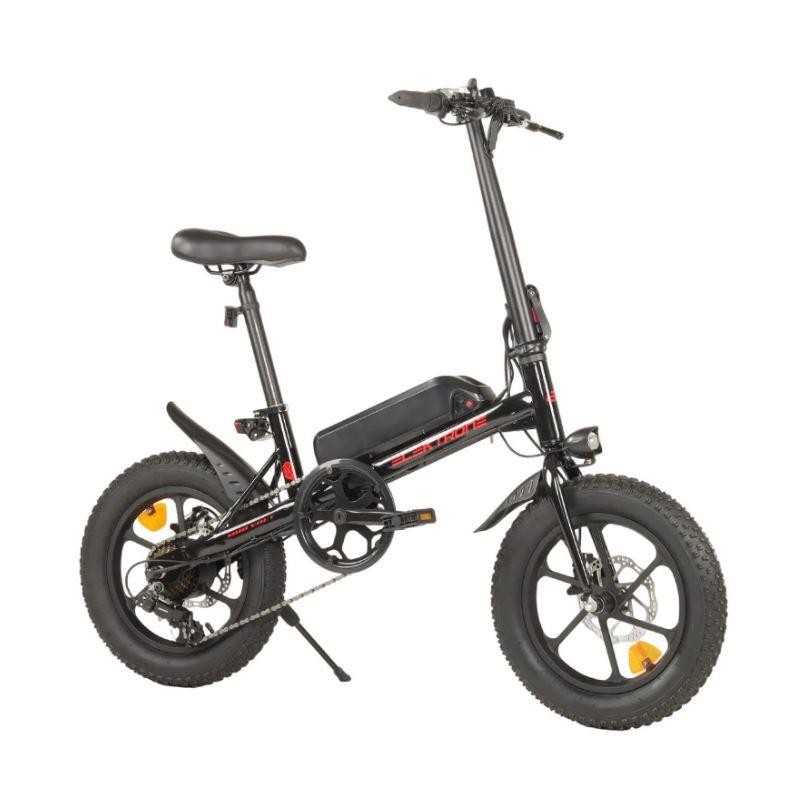Kron Elektrone Mini Volt 16 Jant Mekanik Disk Fren Elektrikli Bisiklet 36V 250 Watt Siyah Kırmızı