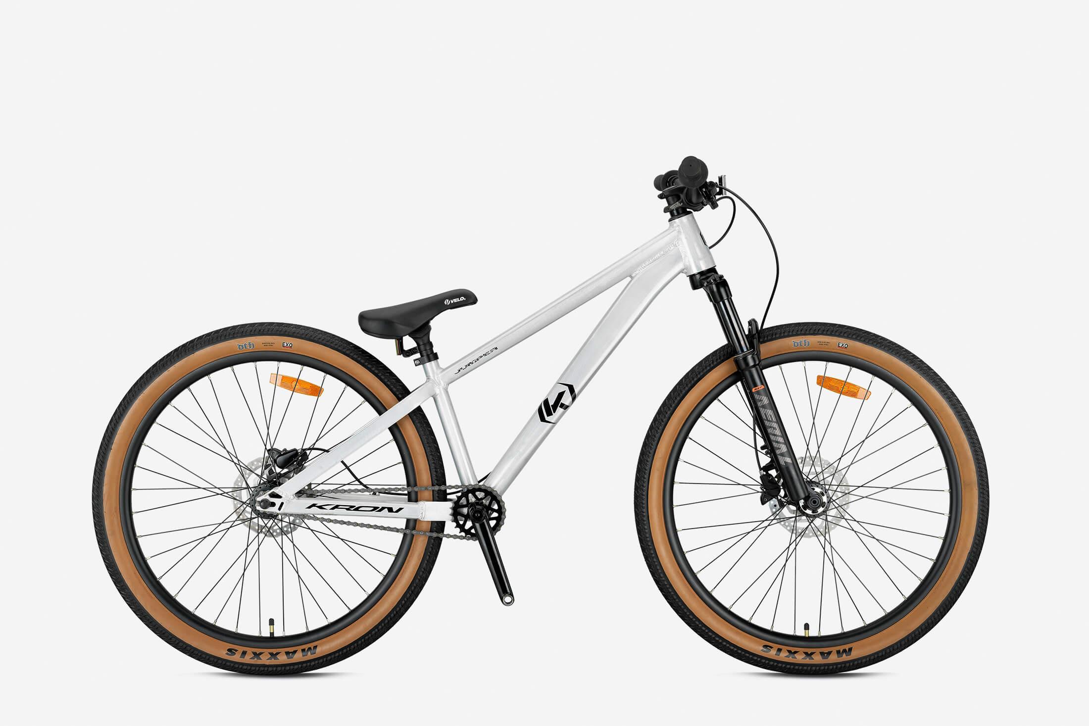 Kron Jumper Dirty Jump 26" Jant Single Speed Freeride Dirt Jump Akrobasi Bisikleti Gümüş Polisaj