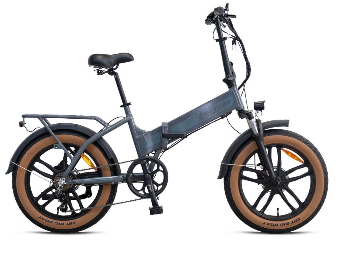 Kron Loop Discovery 20" Jant Fat Bike 7 Vites Hidrolik Fren Elektrikli Katlanır Bisiklet Nardo Gri