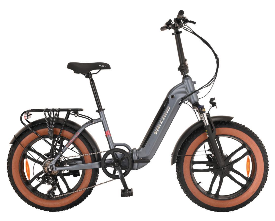 Salcano Caballo 20" Jant Fat Bike 7 Vites Hidrolik Fren Elektrikli Katlanır Bisiklet Antrasit