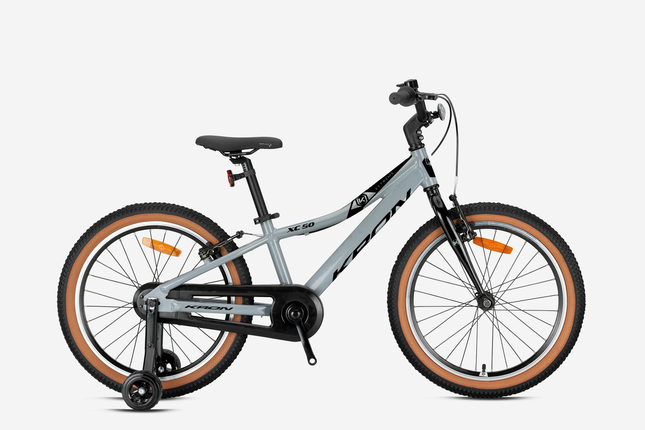 Kron XC 50 16 Jant V-Fren Alüminyum Kadro Denge Tekerlekli Çocuk Bisikleti Nardo Gri Siyah