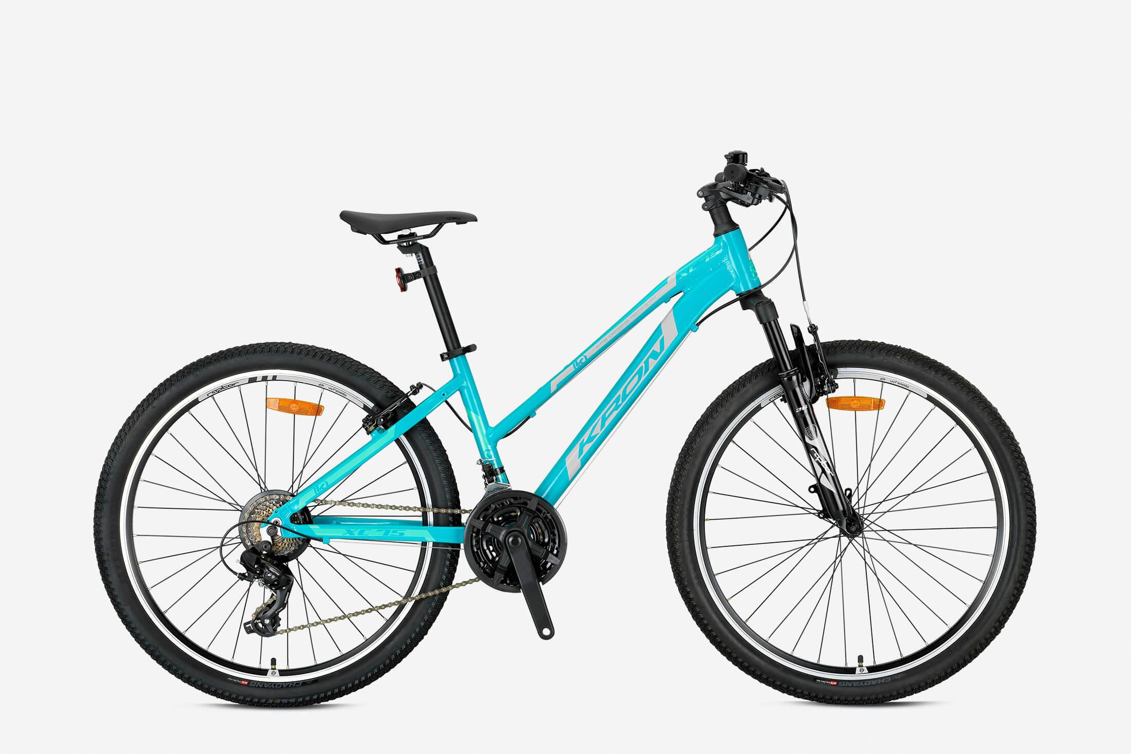 Kron XC 75 Lady 26" Jant 14 Kadro 21 Vites V Fren Bayan Dağ Bisikleti Light Mavi Yeşil