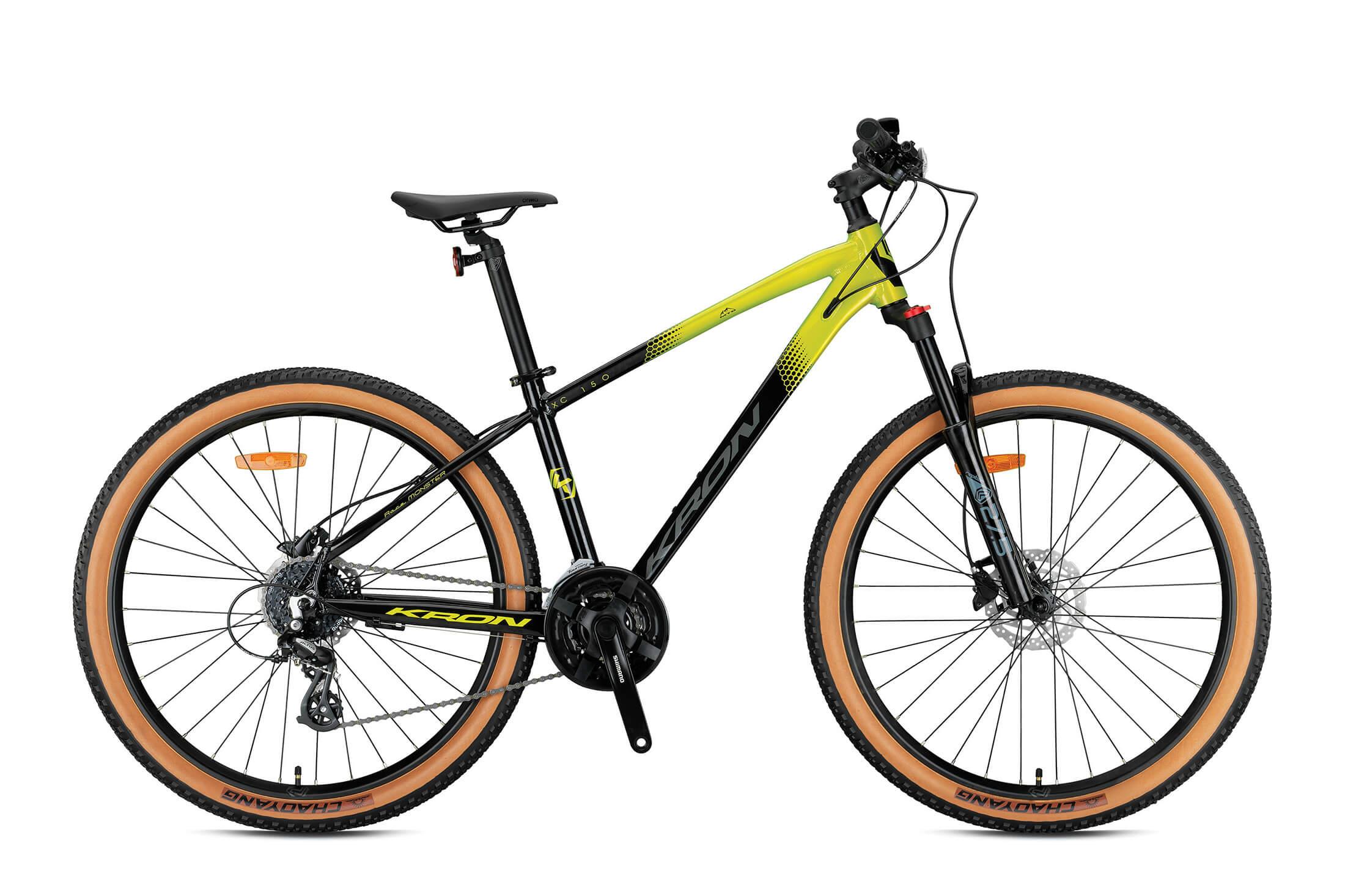 Kron XC150 29 Jant Hidrolik Disk MTB Dağ Bisikleti 24 Vites Amber Yanak Lastik Siyah Elektrik Sarı