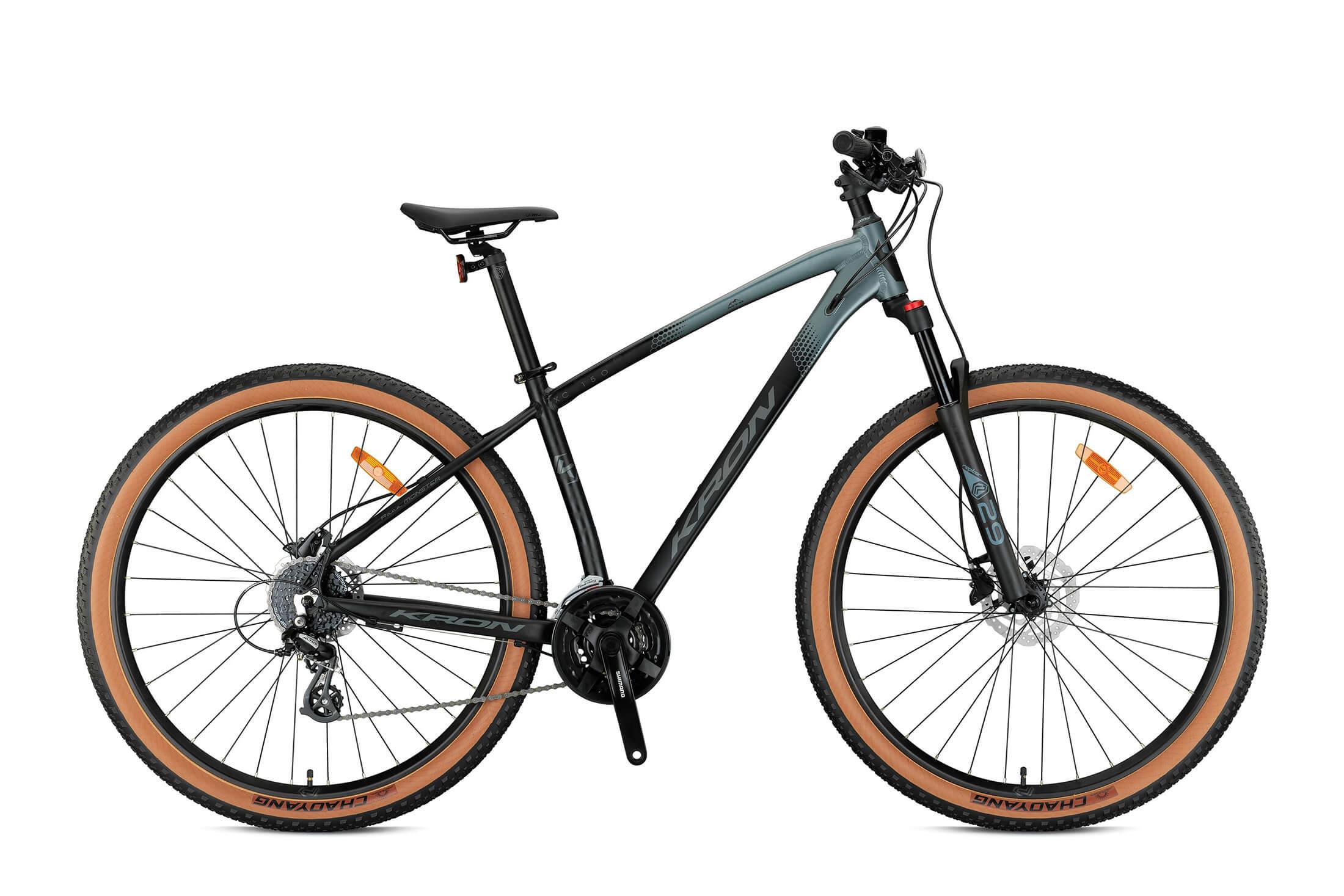 Kron XC150 27,5 Jant Hidrolik Disk MTB Dağ Bisikleti 24 Vites Amber Yanak Lastik 15Kadro Siyah Füme