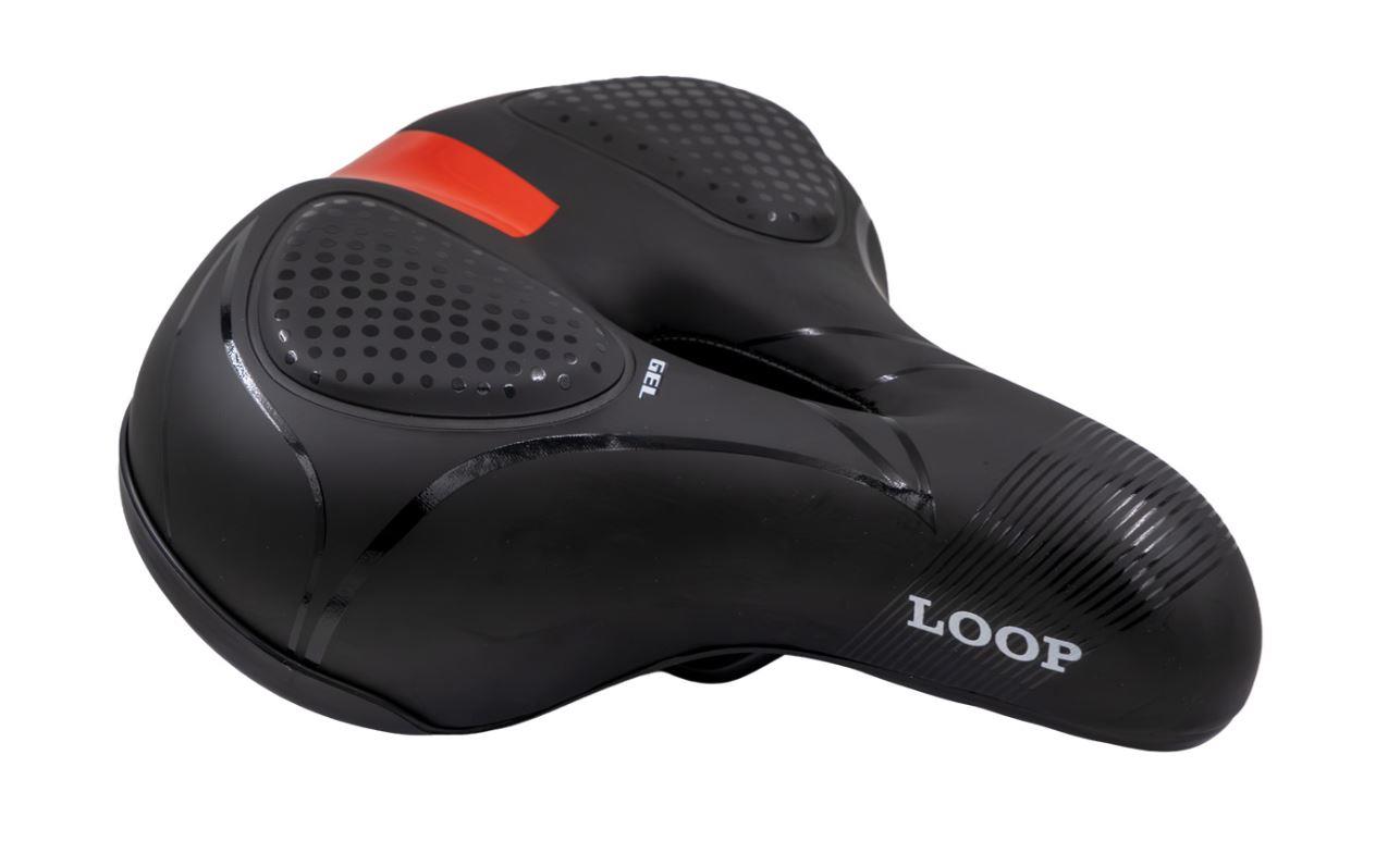 LOOP ZY-9369 Jel Sele 260x220mm 560gr Yetişkin Mtb Geniş Bisiklet Selesi 24-26-29 Jant Uyumlu Siyah