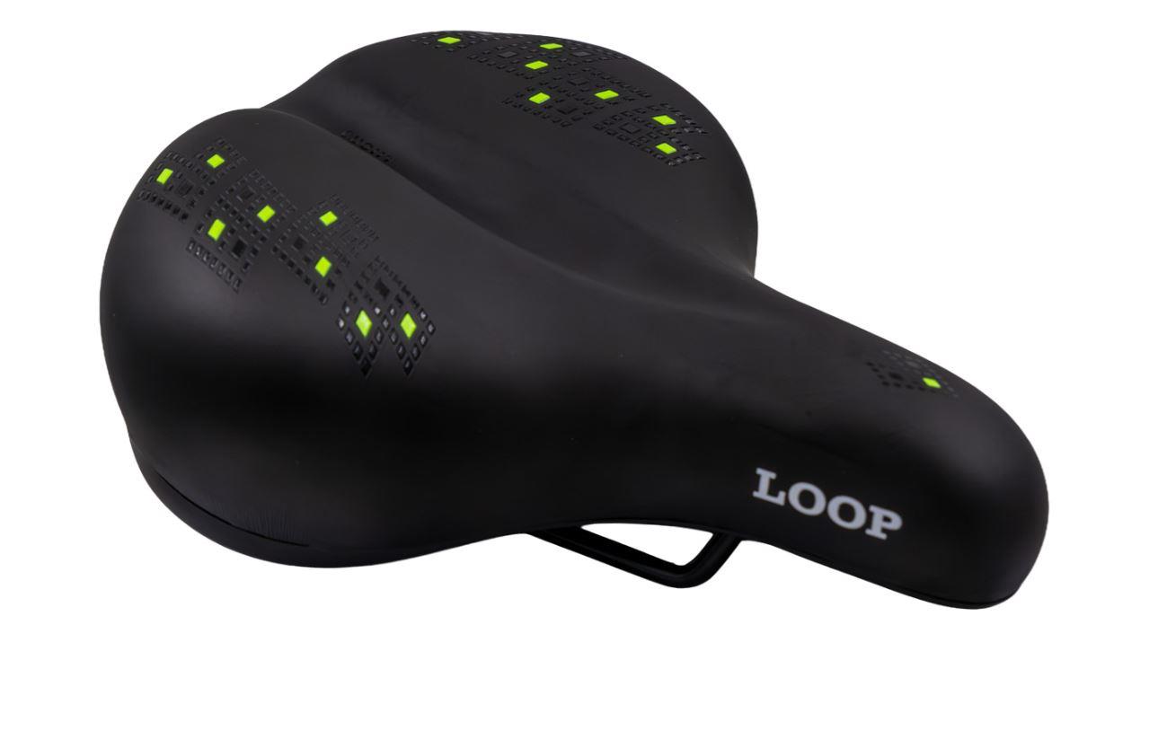 LOOP ZY-9345-A Sele 255x205mm 650gr Yetişkin Mtb Geniş Bisiklet Selesi 24-26-29 Jant Uyumlu Siyah