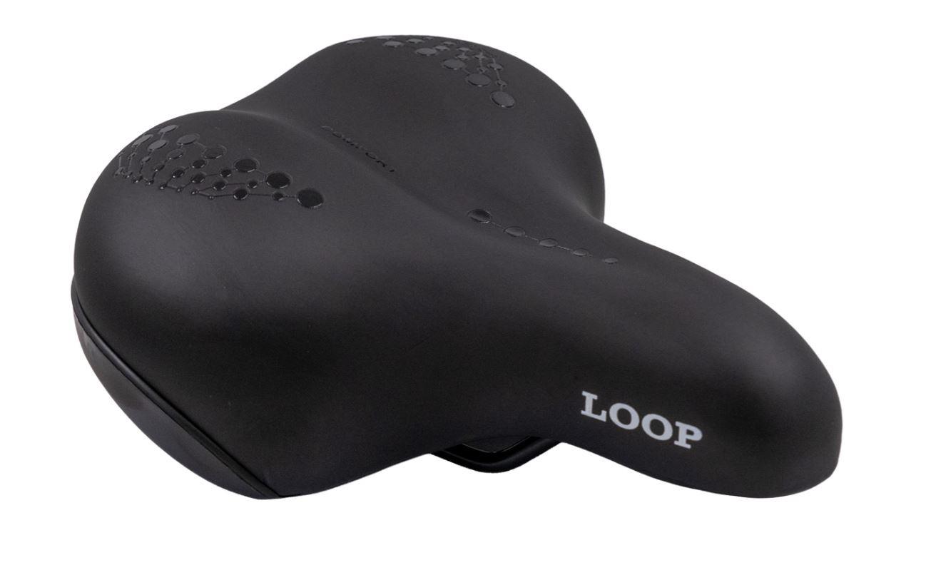 LOOP ZY-9357-B Sele 255x205mm 610gr Yetişkin Mtb Geniş Bisiklet Selesi 24-26-29 Jant Uyumlu Siyah