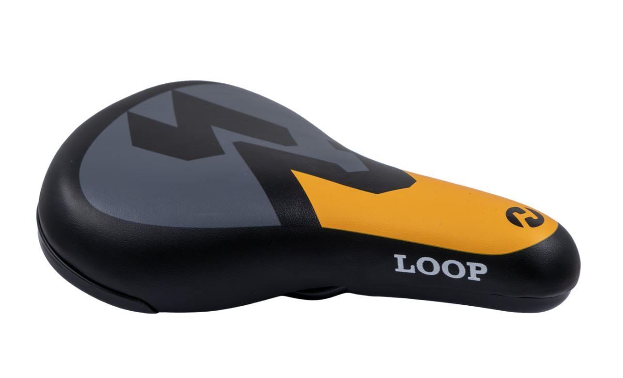 Loop ZY-9408-B Sele 245x154mm - 323gr Çocuk -Mtb Bisiklet Selesi 24-26 Jant Uyumlu Siyah Turuncu