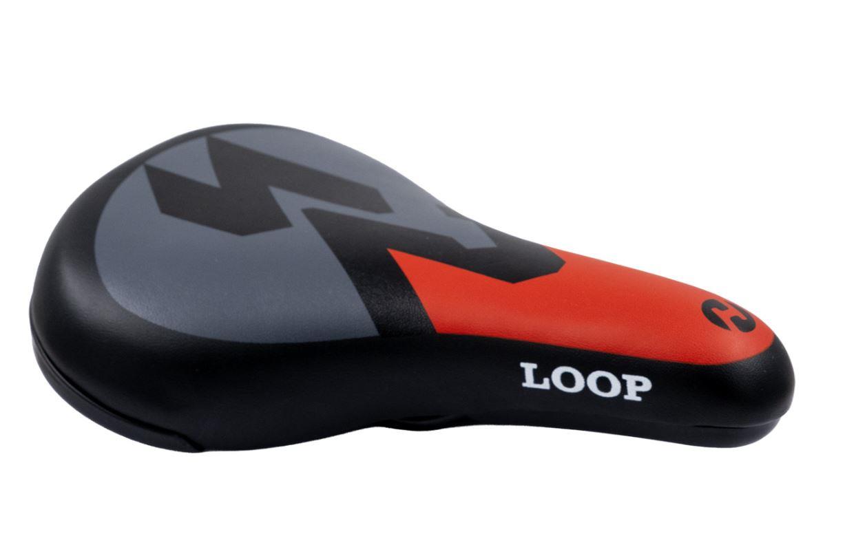 LOOP ZY-9408-C Sele 245x154mm - 323gr Çocuk -Mtb Bisiklet Selesi 24-26 Jant Uyumlu Siyah Kırmızı