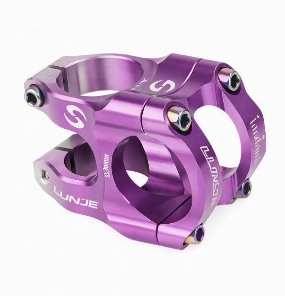 Lunje Alüminyum 31,8mm Mtb Freeride Gidon Boğazı Bisiklet Gidon Boğazı Mor Gümüş Çift Renk Boğaz