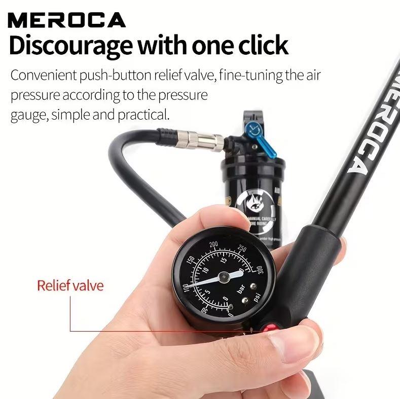 Meroca Maşa Pompası Bisiklet Amortisör Pompası Havalı 300psi Amortisör Süspansiyon Maşa Pompası