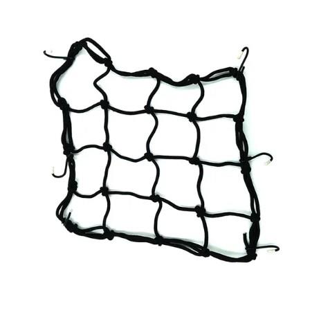 Motosiklet Kask Ve Bagaj Filesi Plastik Kancalı File 35X35 Cm Siyah