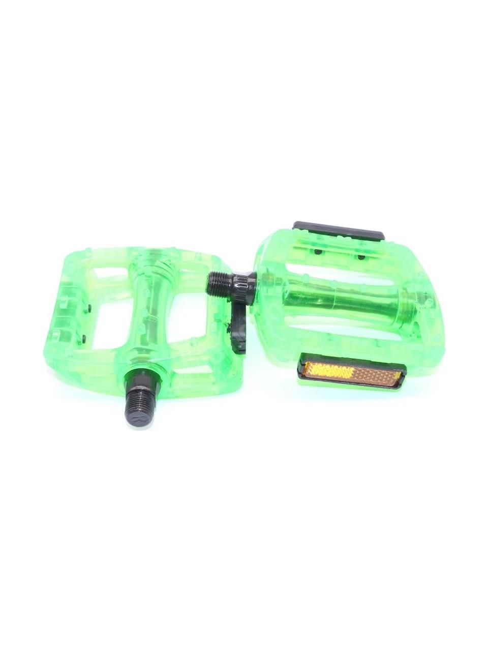 NECO WP601 Geniş MTB BMX Platform Pedal 110 x 100 mm 415 Gram Transparan Yeşil