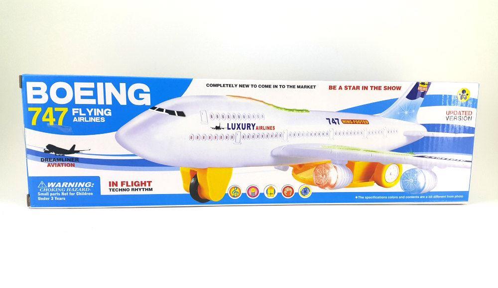 Oyuncak Uçak Işıklı Müzikli Sesli Hareketli Yolcu Uçağı 35 cm