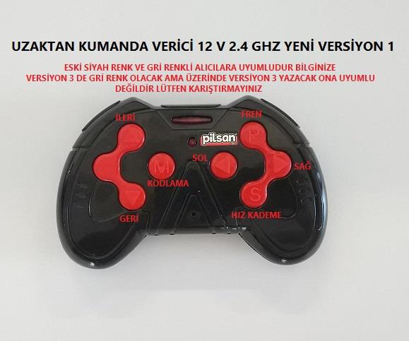 Pilsan Akülü Araba 2,4 GHZ Kumanda Vericisi (Yeni Model)--19
