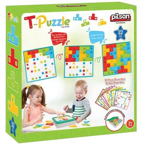 Pilsan T Puzzle 32 Parça Eğitici Ve Öğretici Yapboz Blok Seti