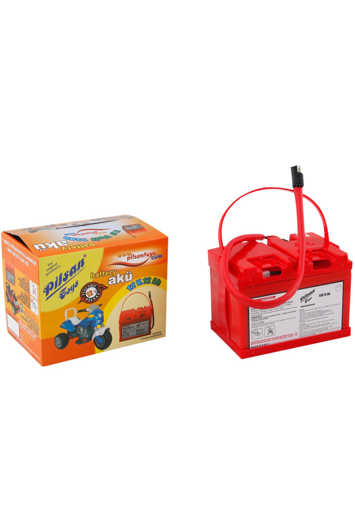 Pilsan Orjinal 12Volt 12 Amper Akü Çocuk Akülü Araba Akü
