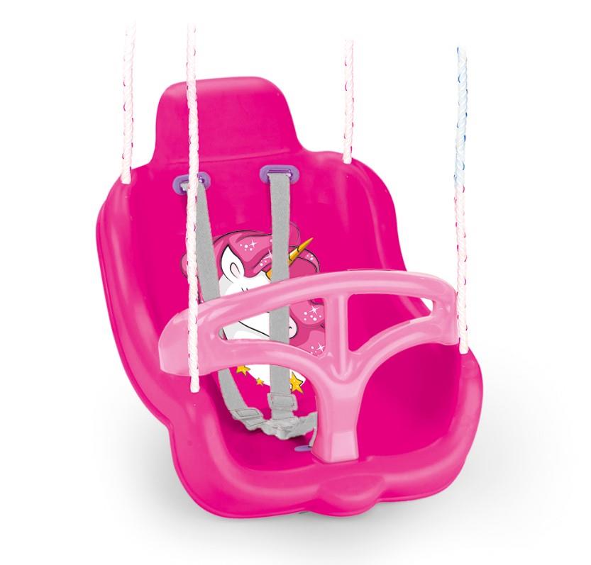Dolu Unicorn Smart Bebek Salıncak 2+ Yaş pembe iç mekan salıncak
