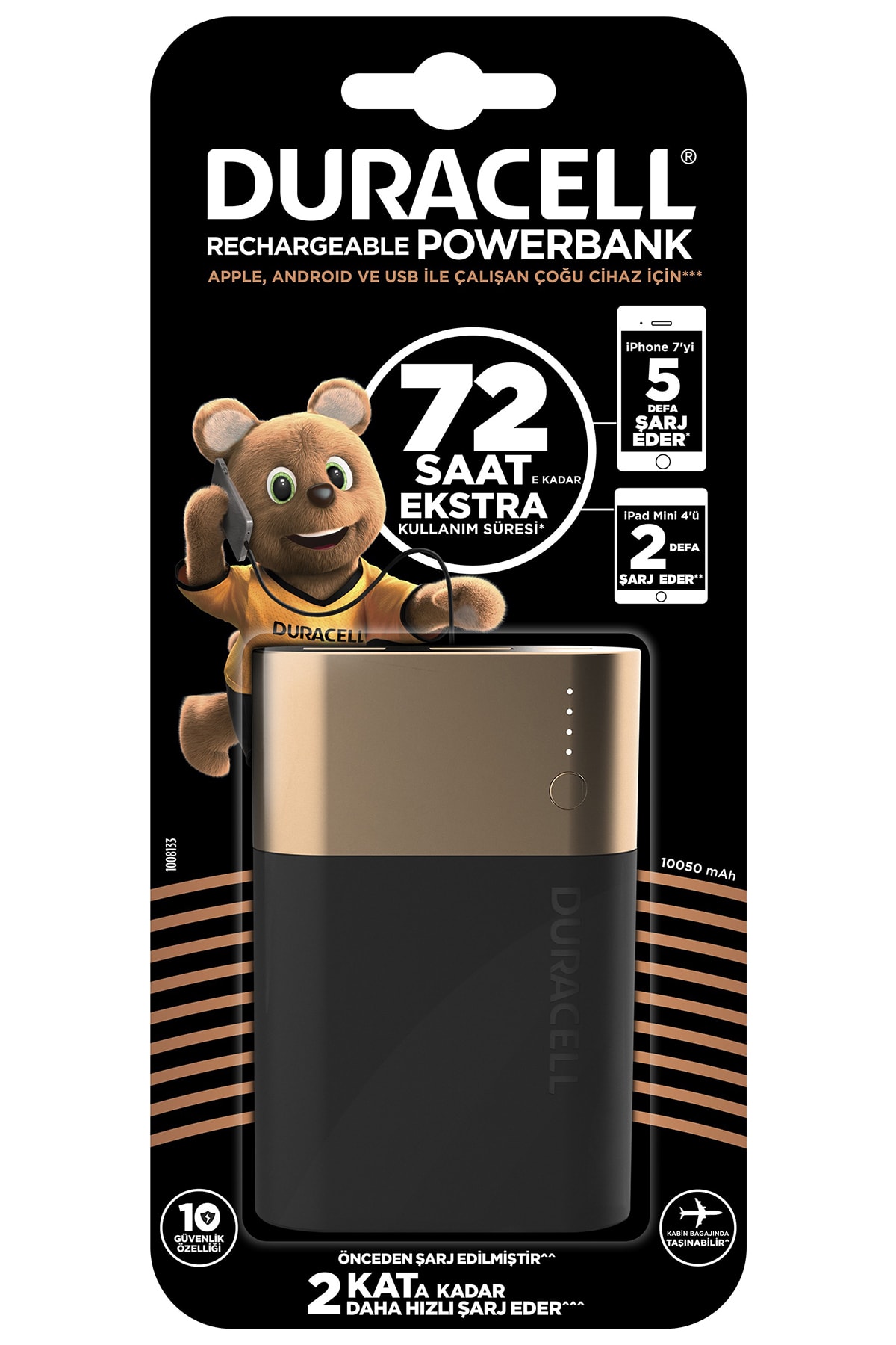 Duracell Powerbank 10050 mAh Taşınabilir Şarj Cihazı
