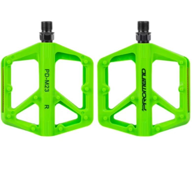 Promend Renkli Platform Pedal MTB Freeride Dirt Jump Kaymaz Plastik Pedal Yeşil Renk