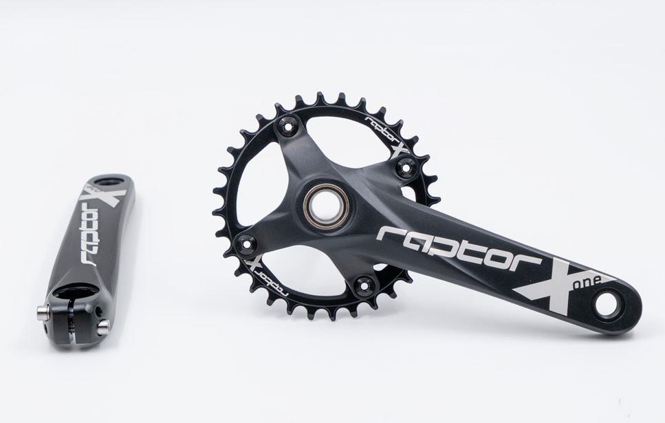 Raptor A28Z-AS322 32T 170 mm Tek Yaprak Aynakol Seti Göbek+Aynakol+Yaprak Bisiklet Krank Seti Siyah