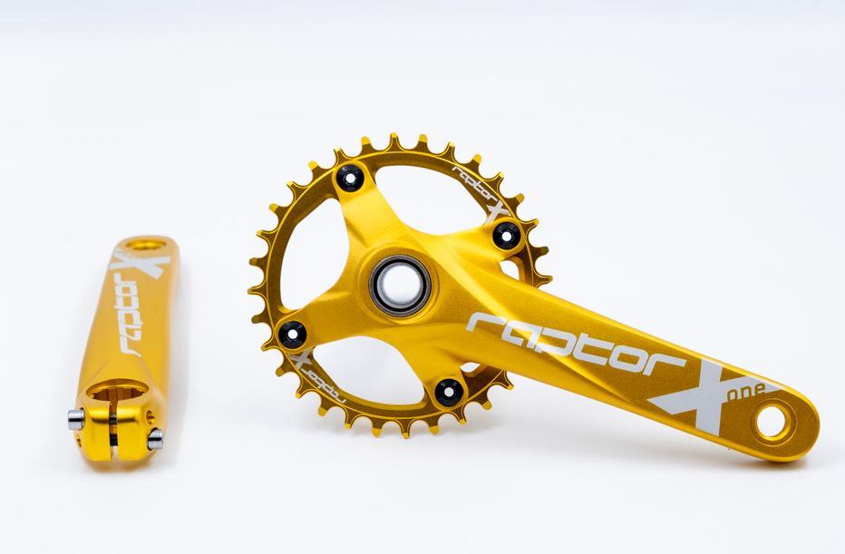 Raptor A28Z-AS322 32T 170 mm Tek Yaprak Aynakol Seti Göbek+Aynakol+Yaprak Bisiklet Krank Seti Gold