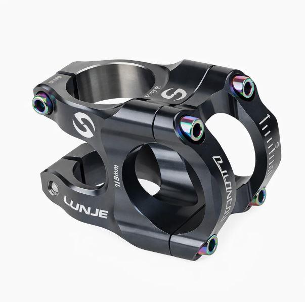 Lunje Alüminyum 31,8mm Mtb Freeride Gidon Boğazı Bisiklet Gidon Boğazı Siyah Gümüş Çift Renk Boğaz