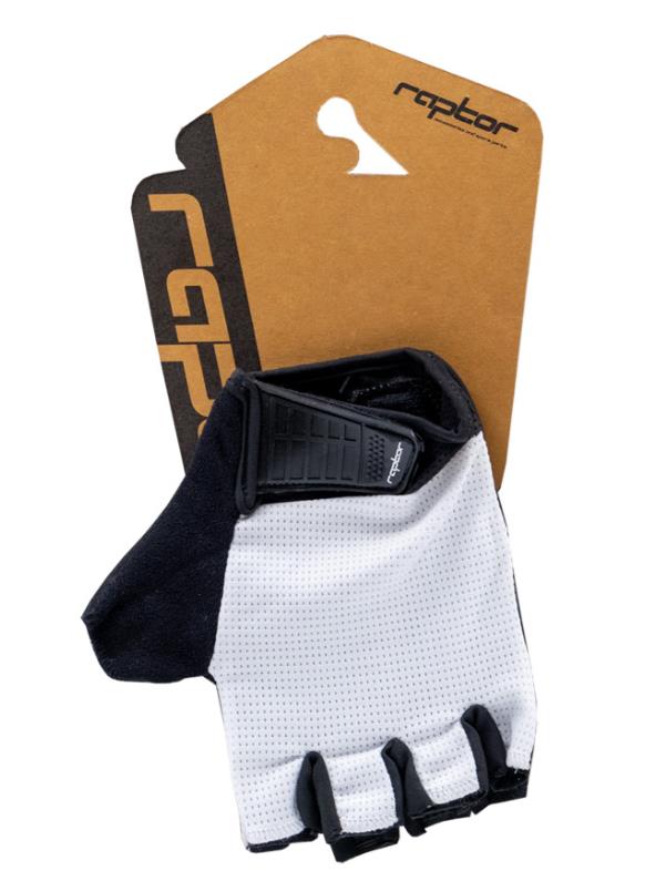 Raptor Bisiklet Eldiveni EVO Kısa Parmak Bisiklet Eldiveni Foam Pad Ice Whıte L Beden Beyaz Renk