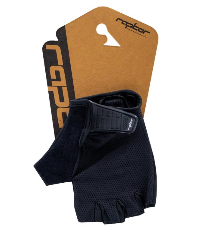 Raptor Bisiklet Eldiveni EVO Kısa Parmak Bisiklet Eldiveni Foam Pad Phantom Black M Beden Siyah