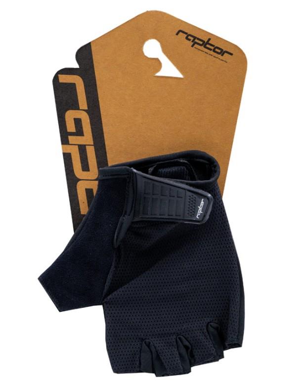 Raptor Bisiklet Eldiveni EVO Kısa Parmak Bisiklet Eldiveni Foam Pad Phantom Black XS Beden Siyah