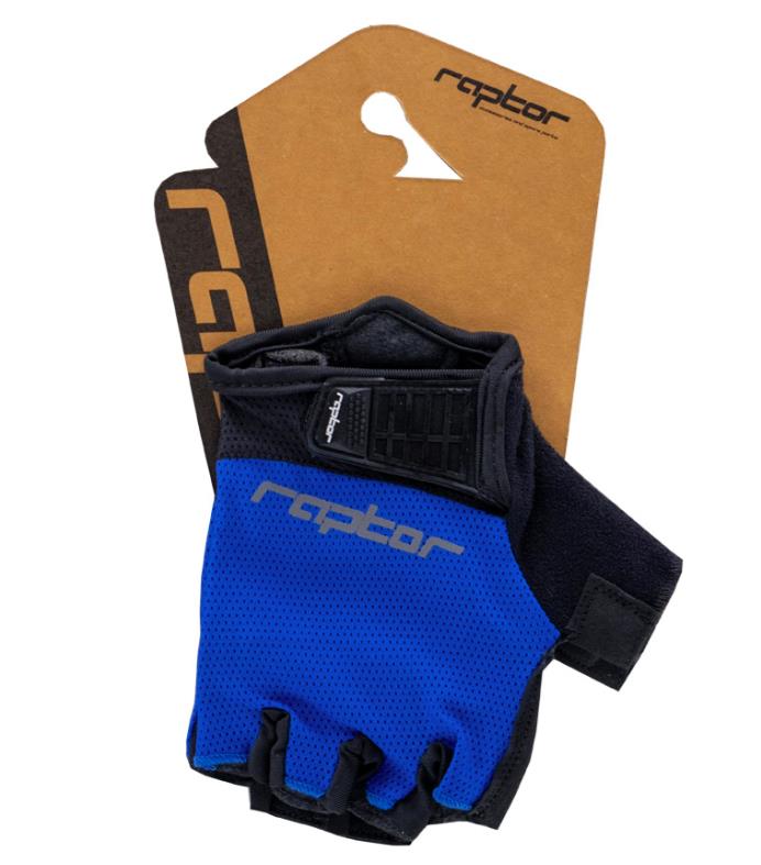 Raptor Bisiklet Eldiveni EVO Kısa Parmak Bisiklet Eldiveni Jel Padli Midnight Blue L Beden Mavi