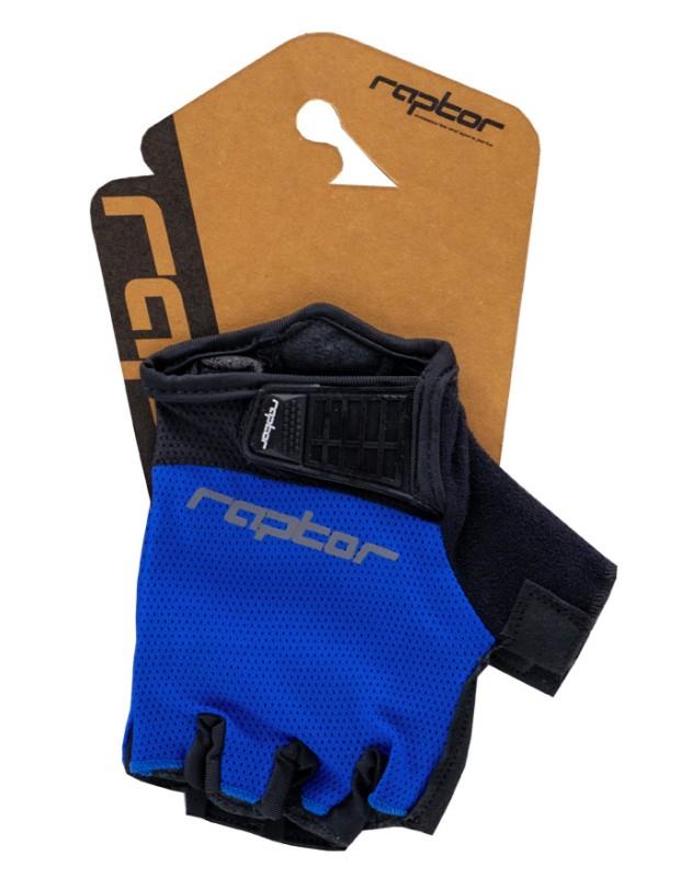 Raptor Bisiklet Eldiveni EVO Kısa Parmak Bisiklet Eldiveni Jel Padli Midnight Blue S Beden Mavi