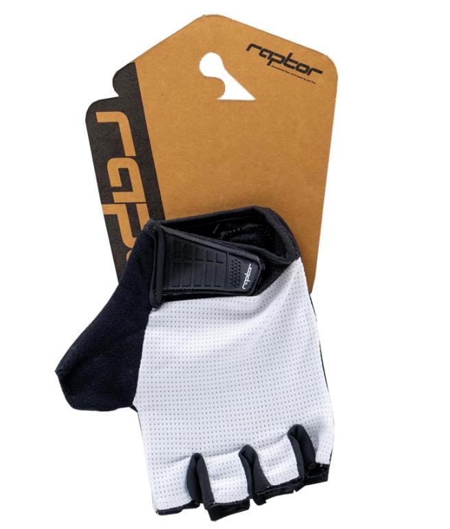 Raptor Bisiklet Eldiveni EVO Kısa Parmak Bisiklet Eldiveni Foam Pad Ice White XL Beden Beyaz Renk